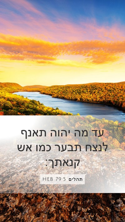 תהלים 79:5 HEB Bible Verse Image
