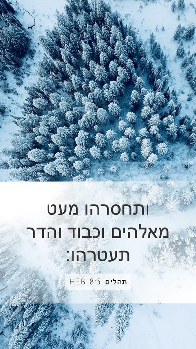 תהלים 8:5 HEB Bible Verse Image