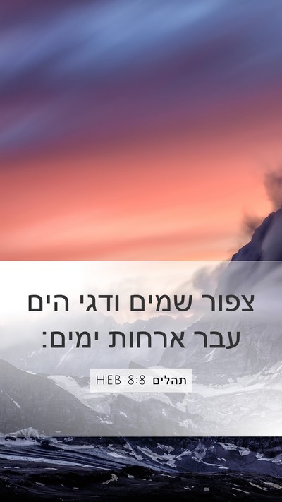 תהלים 8:8 HEB Bible Verse Image