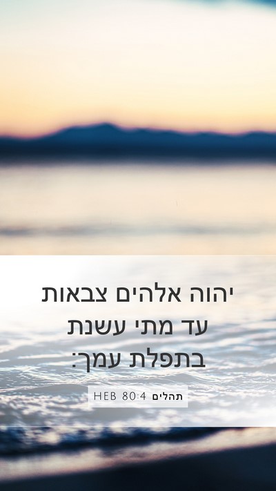 תהלים 80:4 HEB Bible Verse Image