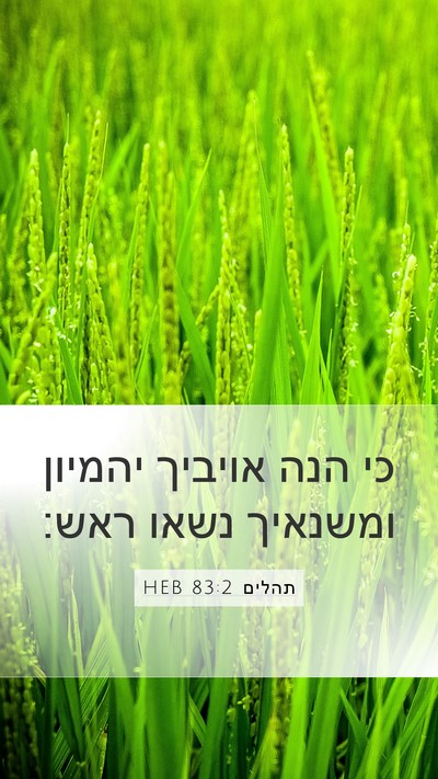 תהלים 83:2 HEB Bible Verse Image