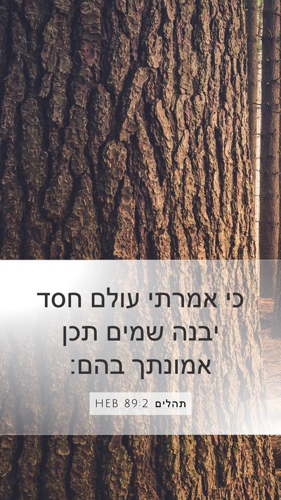 תהלים 89:2 HEB Bible Verse Image
